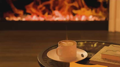 JOOFO End Table, Side Table with Ambient Light and Wireless Charging, Nightstand, Small End Table for Bedroom and Living Room, Lamp Table with Touch Dimming, Accent Table, Black